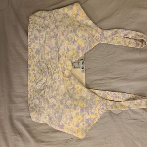 Floral sport's bra